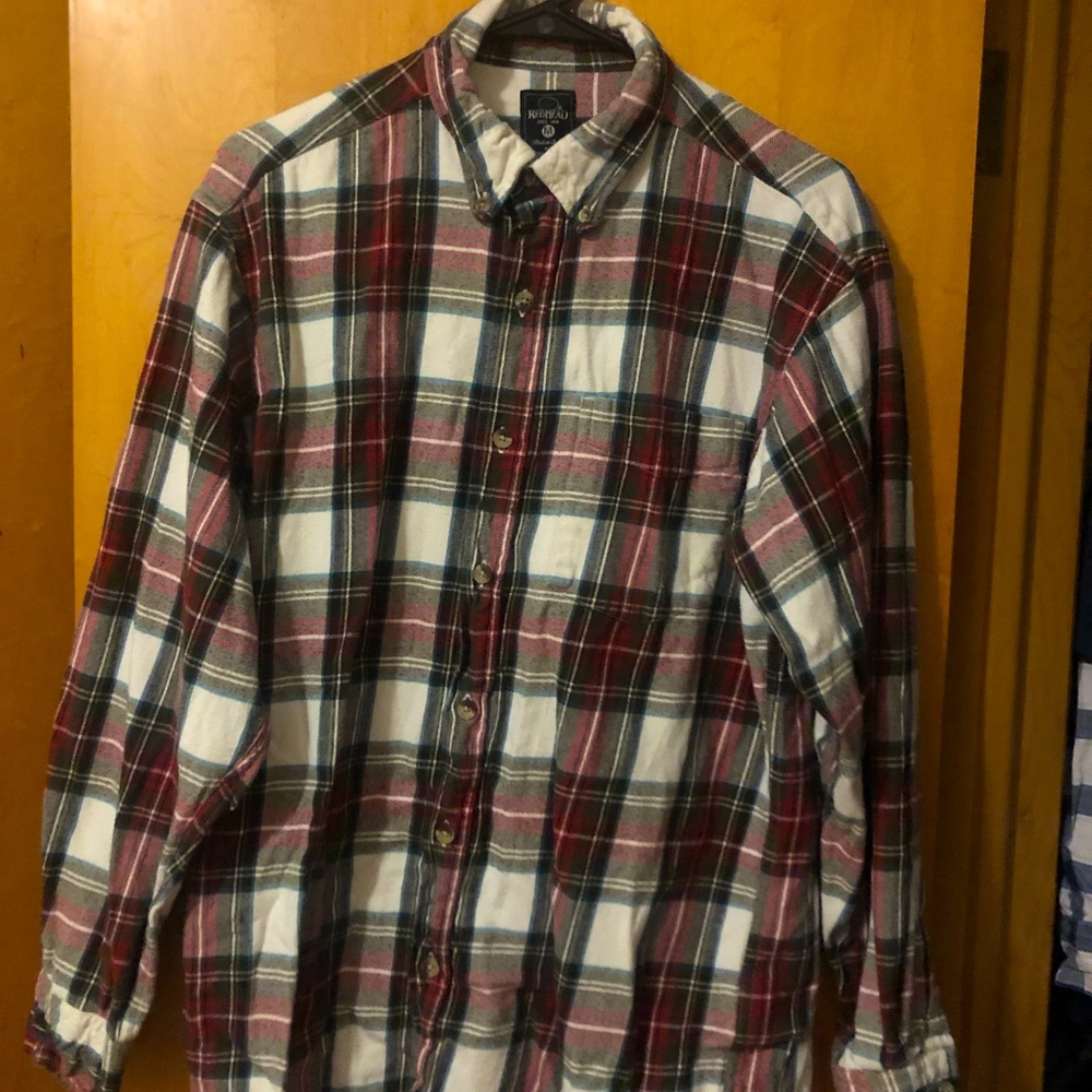 Flannel Button-Down Shirt by RedHead, Sized Medium